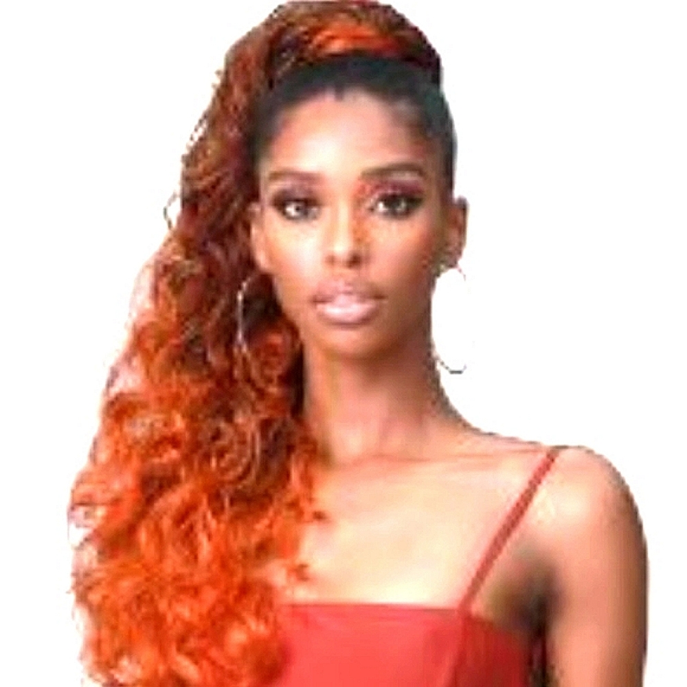 Bobbi Boss Human Hair Blend Ocean Wave 28in Ponytail (Color Available: TNAT/30)